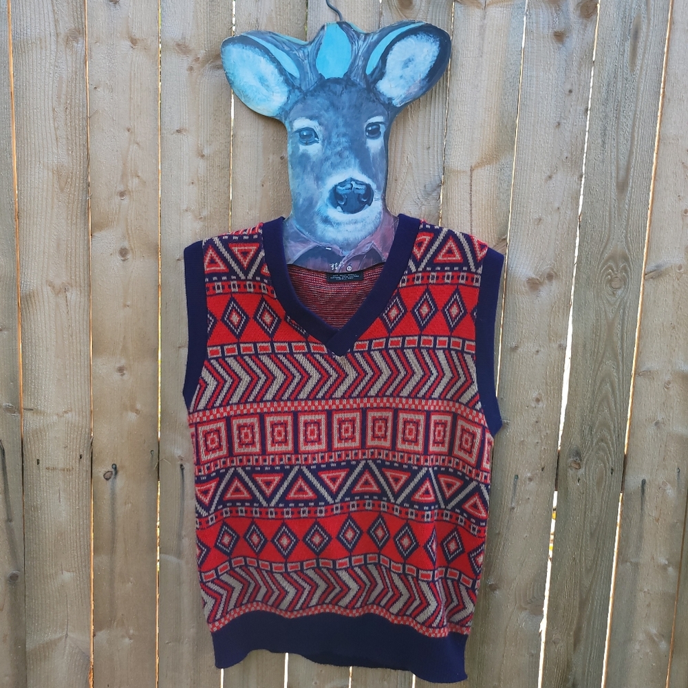 Vintage tribal sweater vest